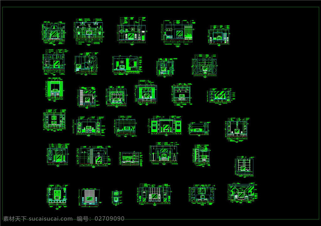 客厅 装修 cad 立面 图 图纸 图纸模板下载 豪华别墅 cad图纸 施工图 经典别墅 工程图 装潢 装潢设计 装潢图纸 dwg 黑色