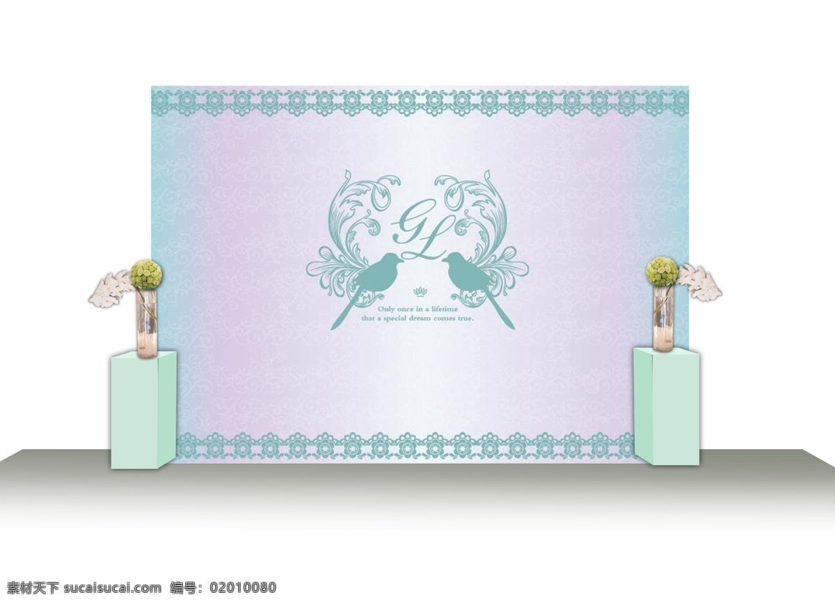 婚礼 迎宾 区 签到 效果图 蓝色 浪漫 婚礼设计 迎宾区 签到区 原创设计 原创展板