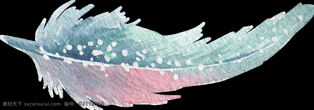 奇幻 羽翼 卡通 水彩 透明 羽毛 动物 透明素材 免扣素材 装饰图案