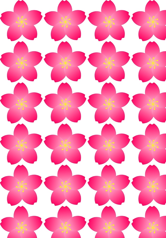 粉色樱花 樱花矢量图 粉色花朵 cdr可编辑 矢量图 分层 背景素材