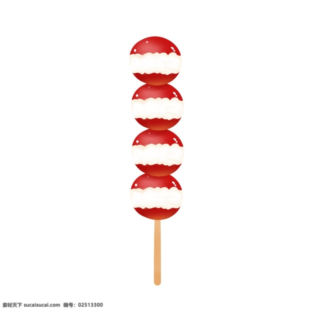 中国 风 冰糖葫芦 美食 橘子 山楂 传统 手绘 商用 红色 甜品 插画 回忆