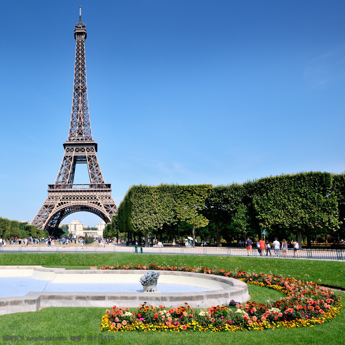 巴黎铁塔 铁塔 蓝天 巴黎 法国 地标 埃菲尔铁塔 风景 旅游摄影 国外旅游