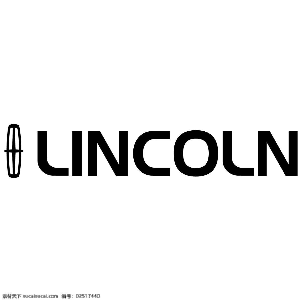 林肯 标志 标识为免费 白色