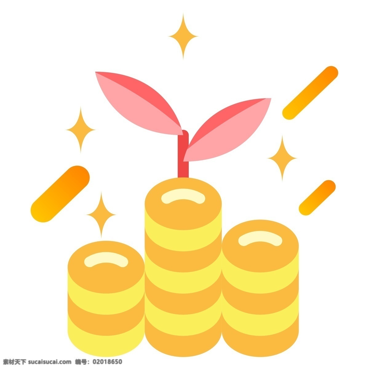 2019 年 猪年 金币 元素 过年 卡通 新年 手绘 png元素 免抠元素