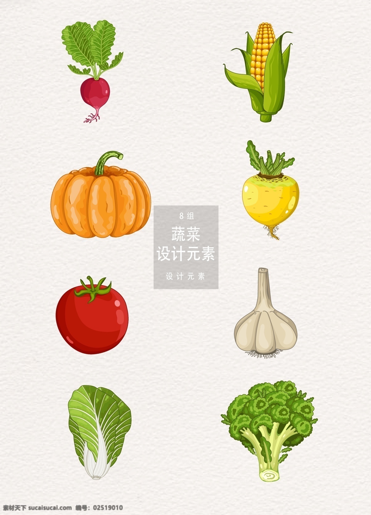 款 蔬菜 插画 手绘 元素 设计元素 南瓜 西红柿 番茄 蔬菜插画 手绘蔬菜 萝卜 玉米 蒜头 菜花 菜