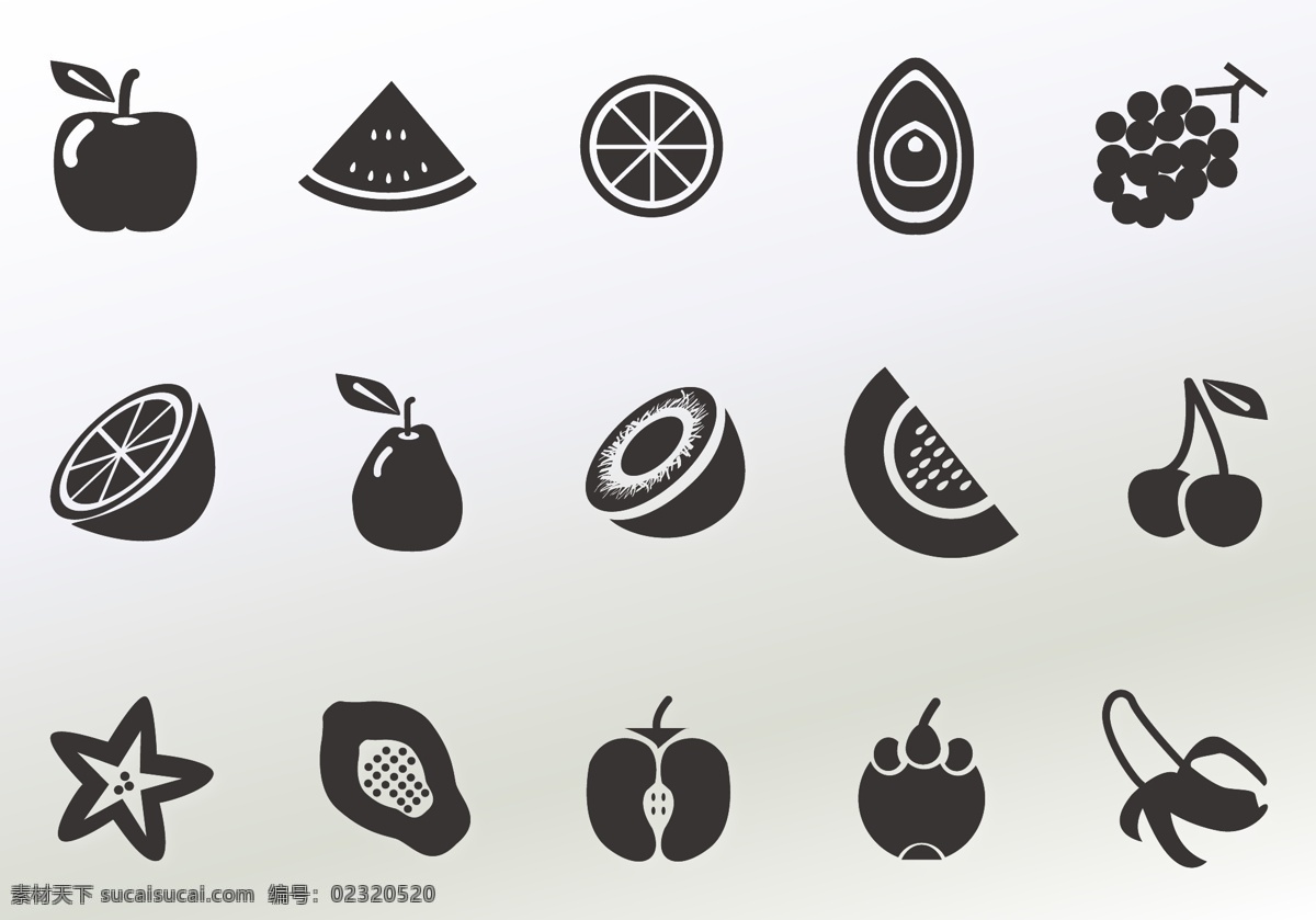 食物图标 扁平化食物 食物 美食 美食插画 矢量素材 图标 美食图标 水果 水果图标
