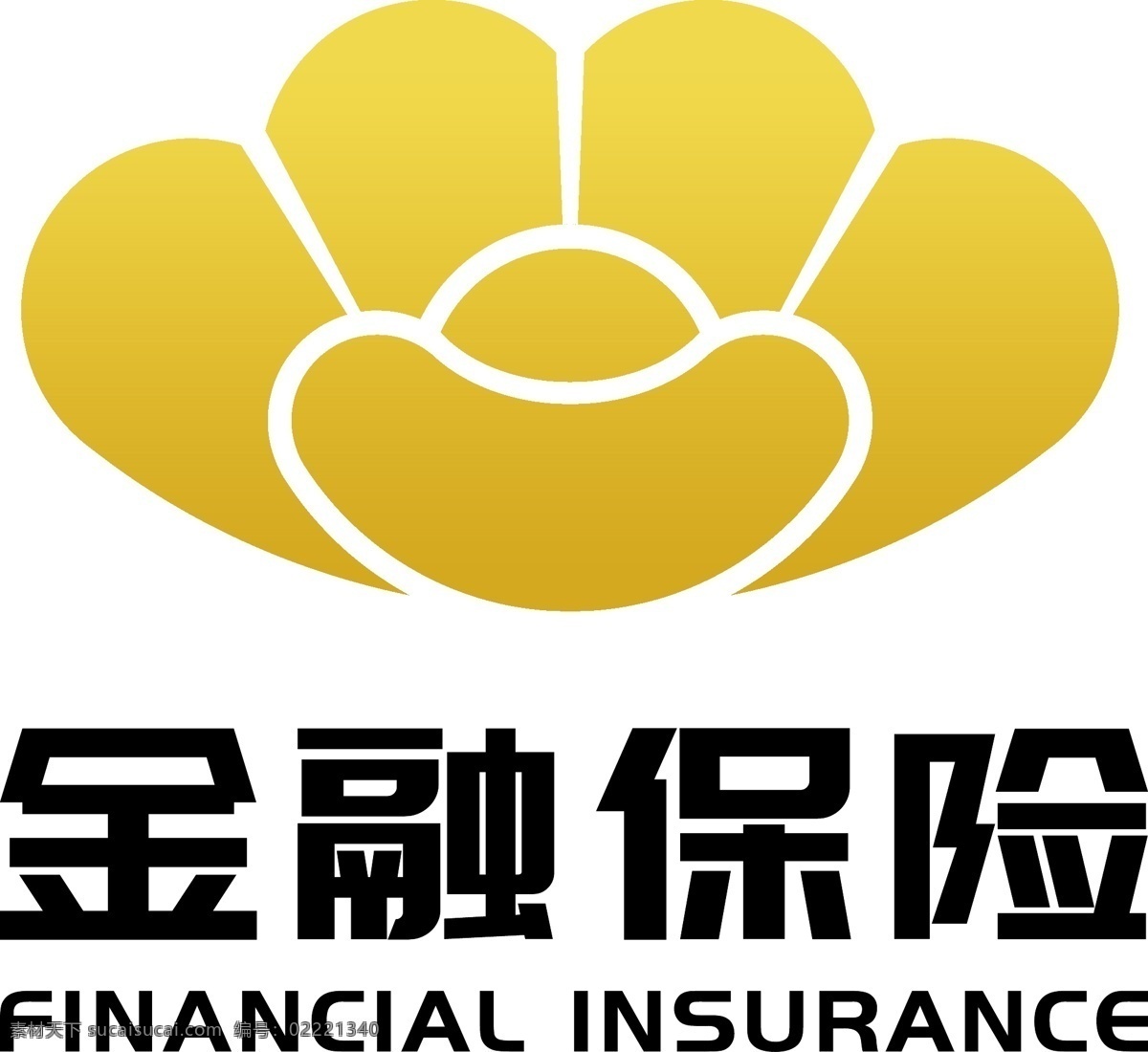 金融保险 行业 logo 金融 保险 元宝 矢量 金色