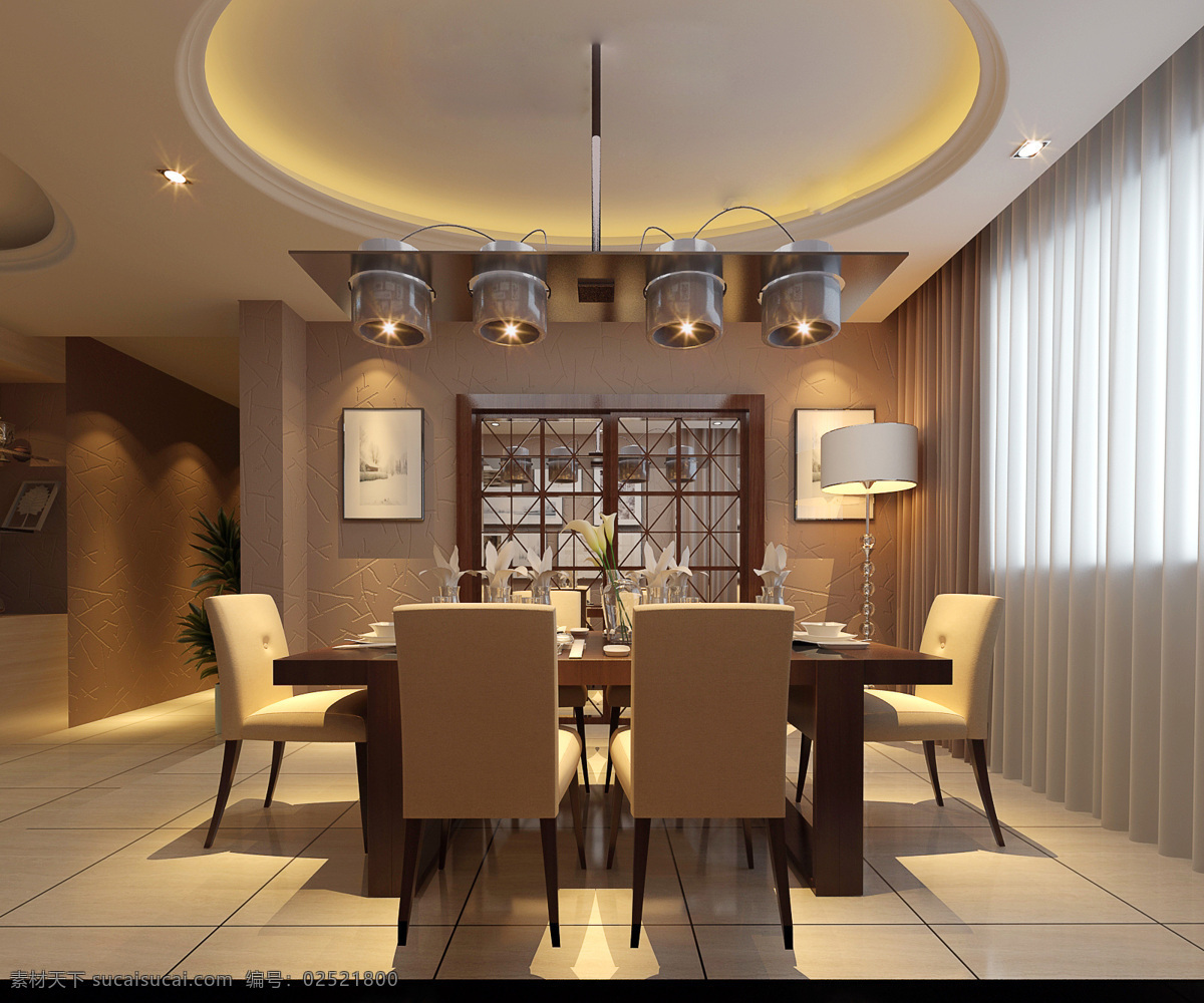 餐厅 3d 3d设计 灯光 简约 客厅 室内设计 现代 效果图 3d模型素材 其他3d模型