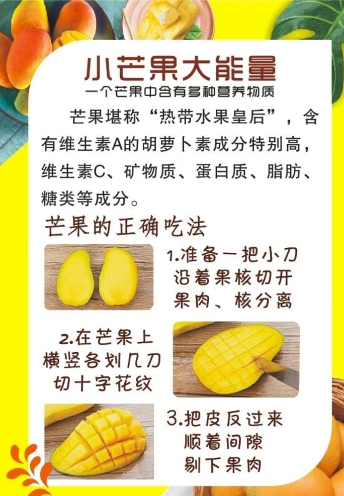 芒果简介 芒果 芒果海报 芒果能量 芒果新鲜 芒果吃法 新鲜水果 移门图案