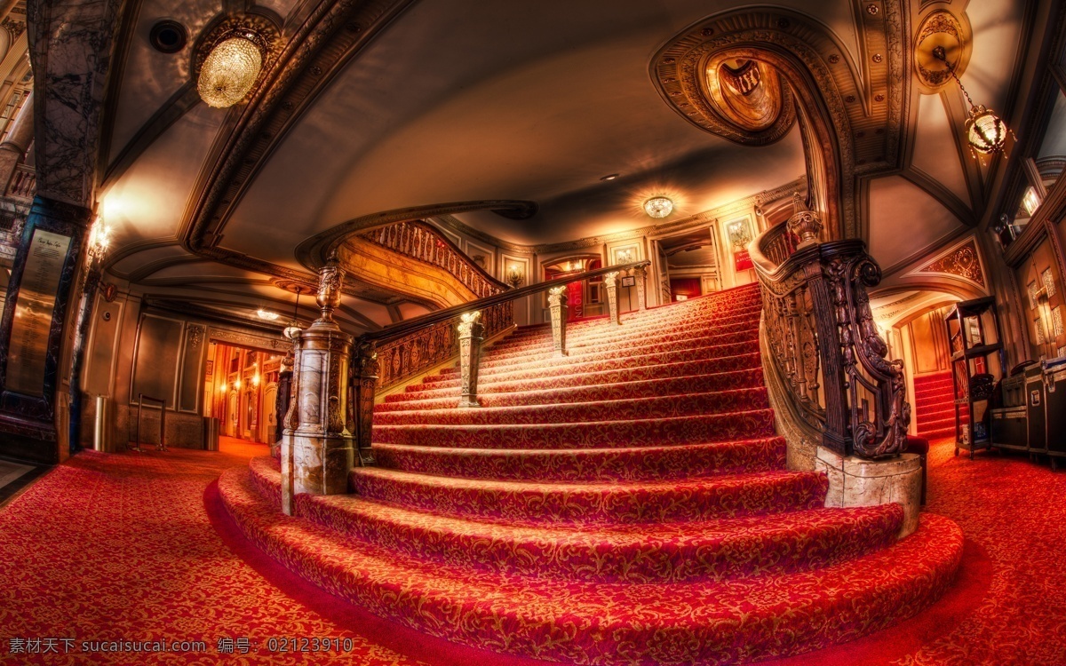富丽堂皇 欧式 地毯 楼梯 红色