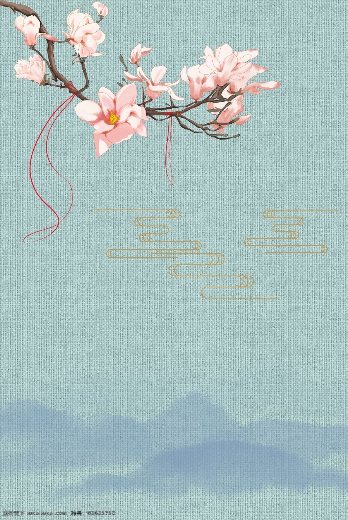 中式 工笔画 古典 中国 风 背景 花朵 花卉 海报背景模板 传统海报 古风 手绘 中式海报背景
