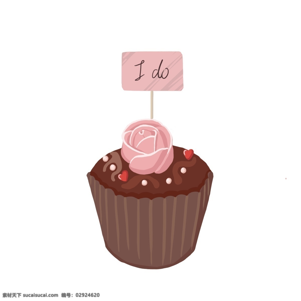 手绘 爱情 甜品 插画 巧克力蛋糕 粉色玫瑰花 爱情蛋糕 爱情巧克力 甜点插画 爱情甜品插画