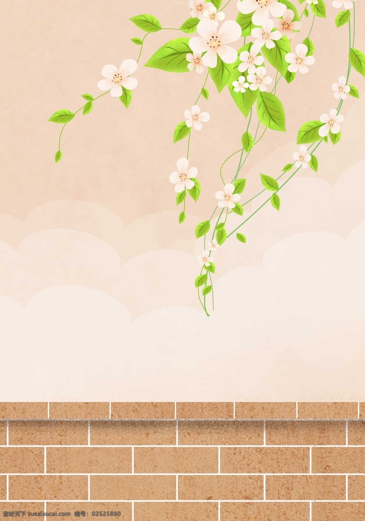 春天 唯美 小 清晰 植物 花卉 背景 插画背景 植物背景 草地背景 绿地背景 蓝天白云