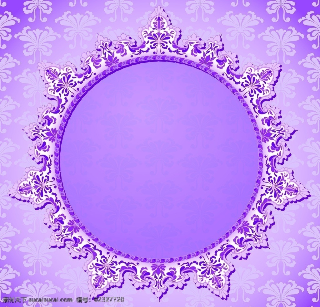 欧式边框 欧式 边框 logo牌 底纹 紫色 花纹花边 底纹边框 矢量