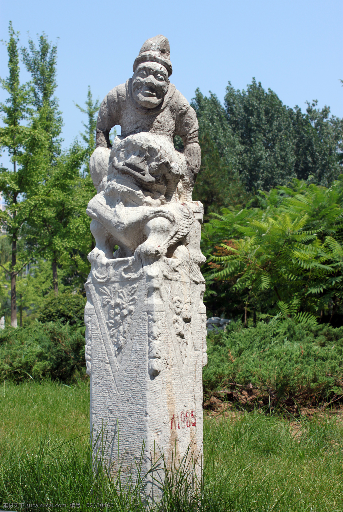 拴马桩 古代文物 雕塑 建筑园林
