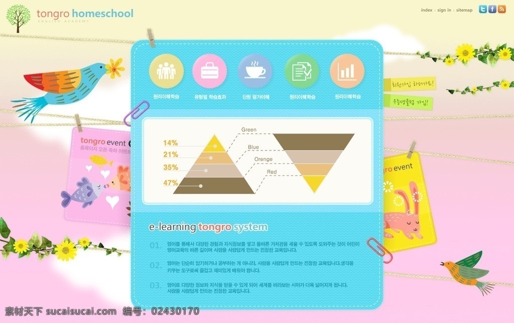 韩国 精品 网页模板 扁平化 现代 简约 小清新 个性 生活 web 网站模板 网页设计 排版 板式 ui设计 交互设计 儿童 手绘 动物 卡通 韩国网页模板 韩文模板 源文件