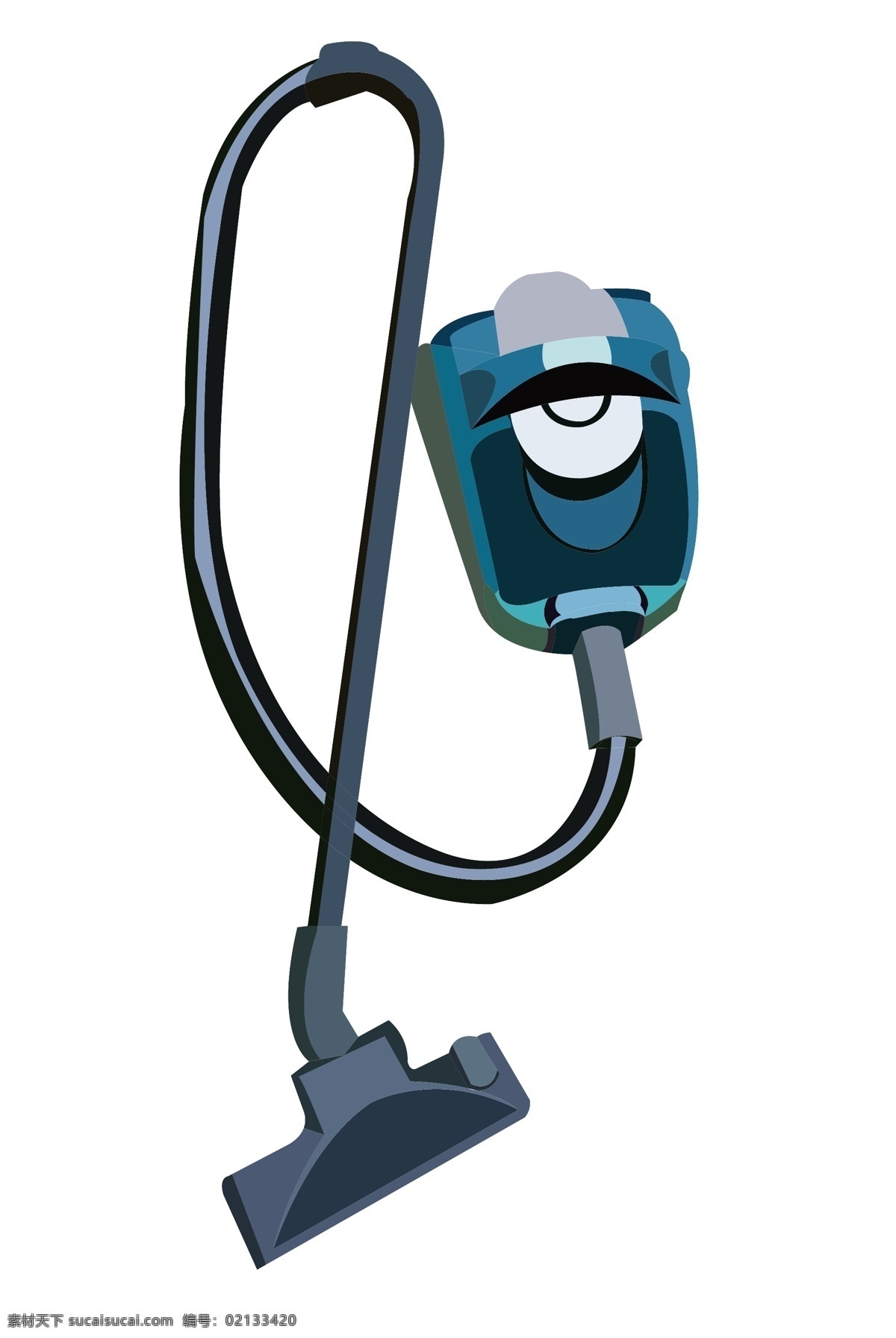 台 家用 吸尘器 插图 一台吸尘器 家电 家用电器 家电插图 家用吸尘器 蓝色吸尘器 卡通吸尘器
