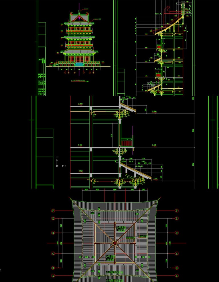 水云 阁 建筑 初步 设计图 含 效果图 古建筑cad 古建cad cad施工图 古建筑图纸 中式建筑设计 环境设计 施工图纸 dwg