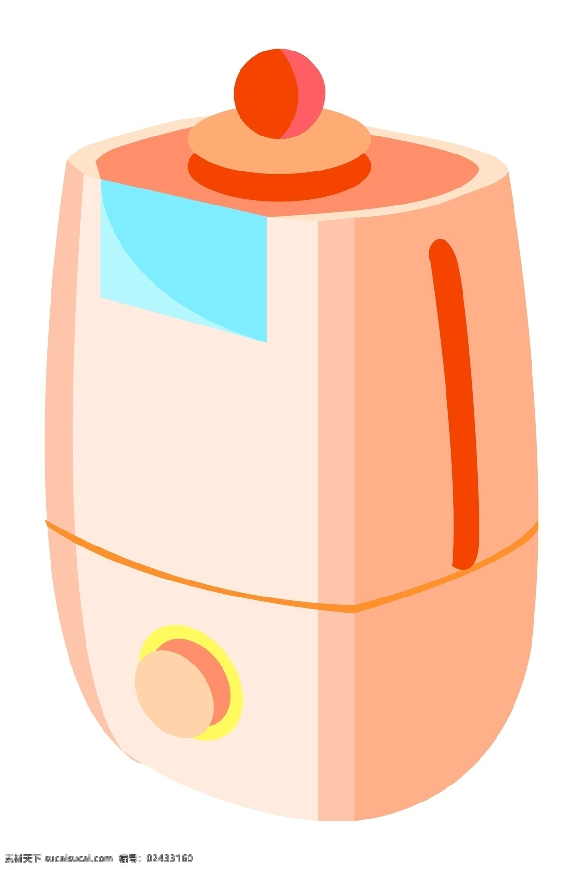 橘 色 加湿器 插画 橘色的加湿器 加湿器装饰 加湿器插画 立体加湿器 卡通加湿器 电器加湿器