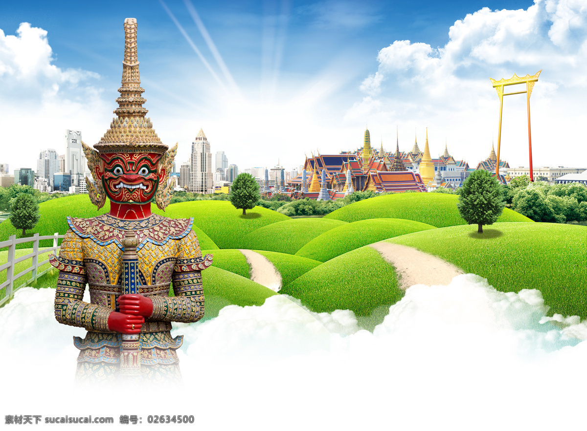 曼谷寺庙 曼谷 寺庙 大皇宫 蓝天 白云 云彩 泰国 旅行 城市 国外旅游 旅游摄影 建筑设计 环境设计 白色