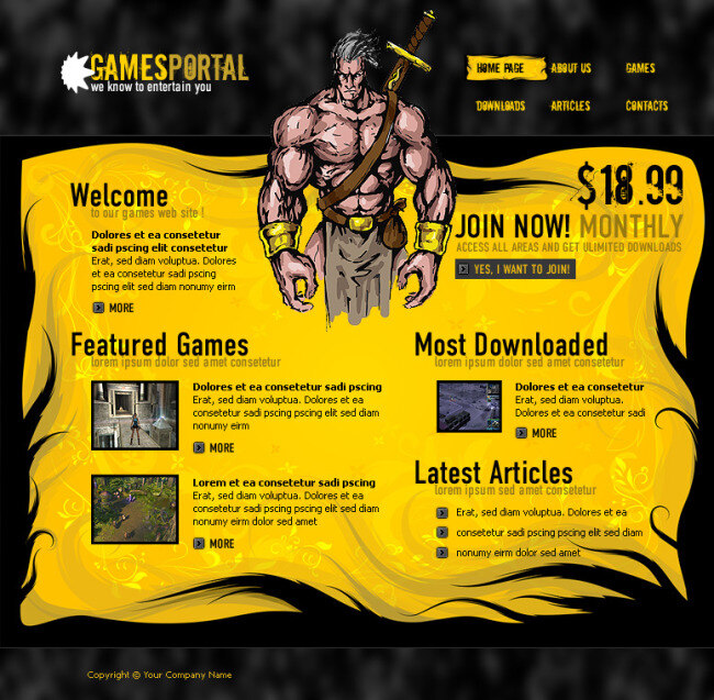 个性 游戏 网页 模板 网站 网页设计 游戏网站 网页模板 网页素材