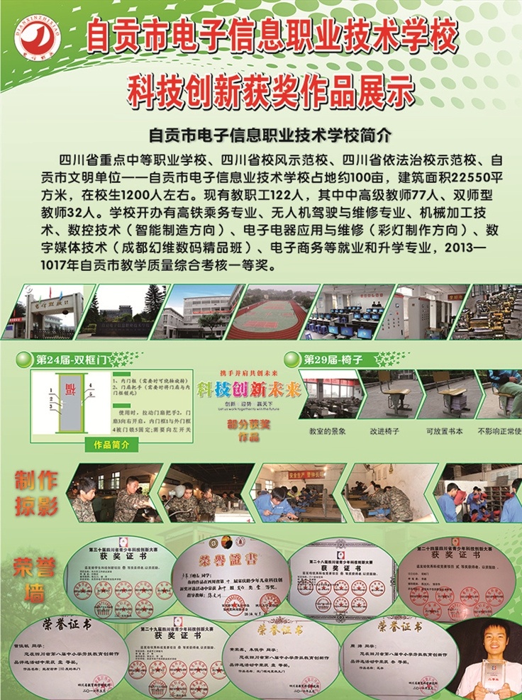 学校 科技创新 获奖作品 展板 科技节 海报 宣传栏 展板模板