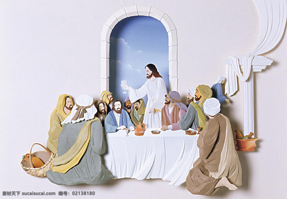 最后的晚餐 耶稣 基督 晚餐 圣餐 十二门徒 十字架 上帝 犹大 纸板画 设计图库 300