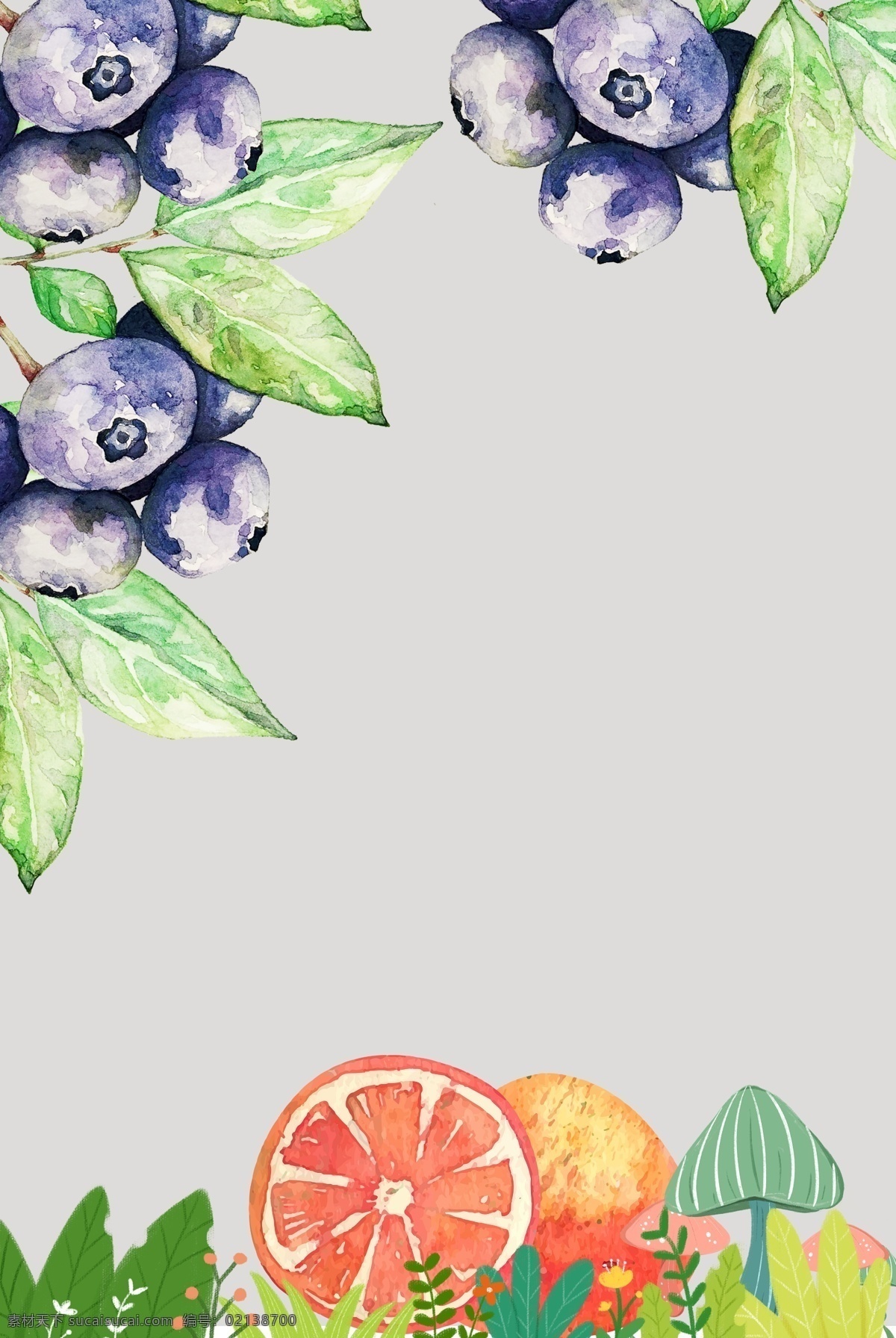 蓝莓水果背景 简约 清新 纹理 淡雅 水果 蓝莓 卡通 花卉