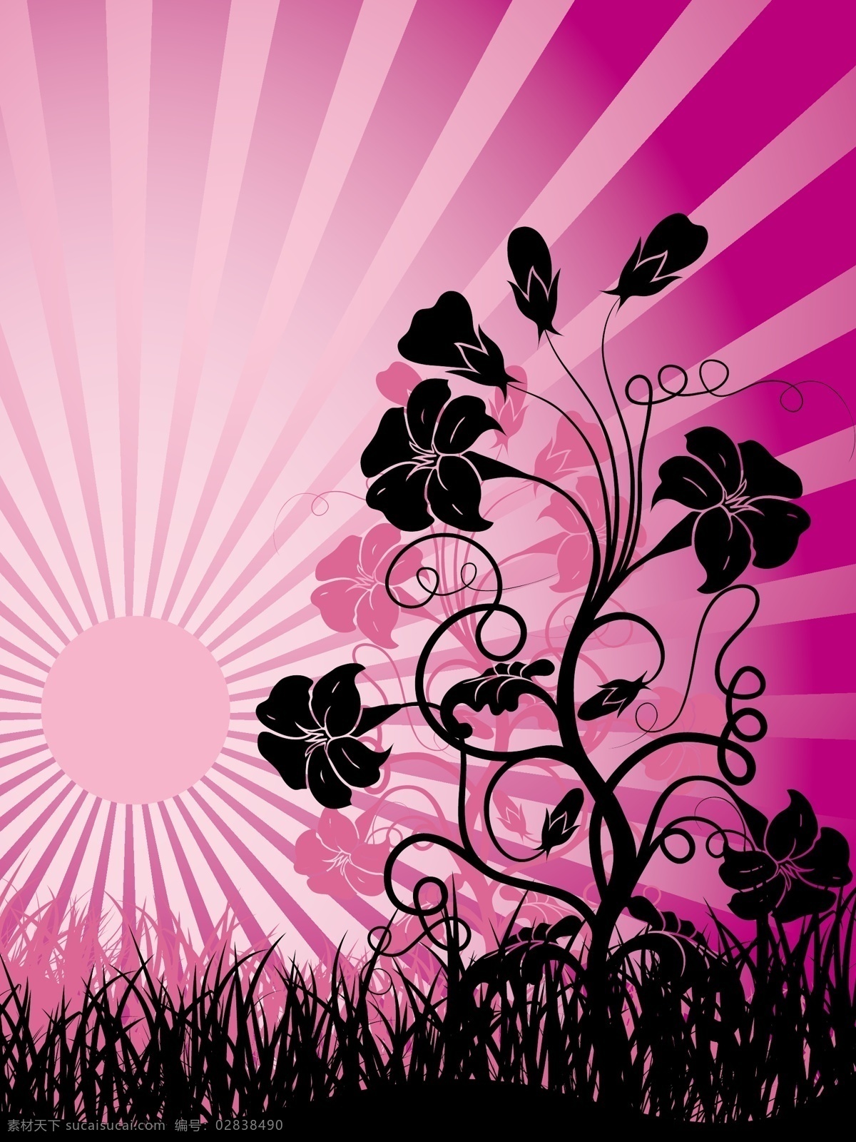 欧美 花纹 矢量eps 花草图案 底纹背景 矢量素材 设计素材 欧美花纹 装饰图案 矢量图库 粉色