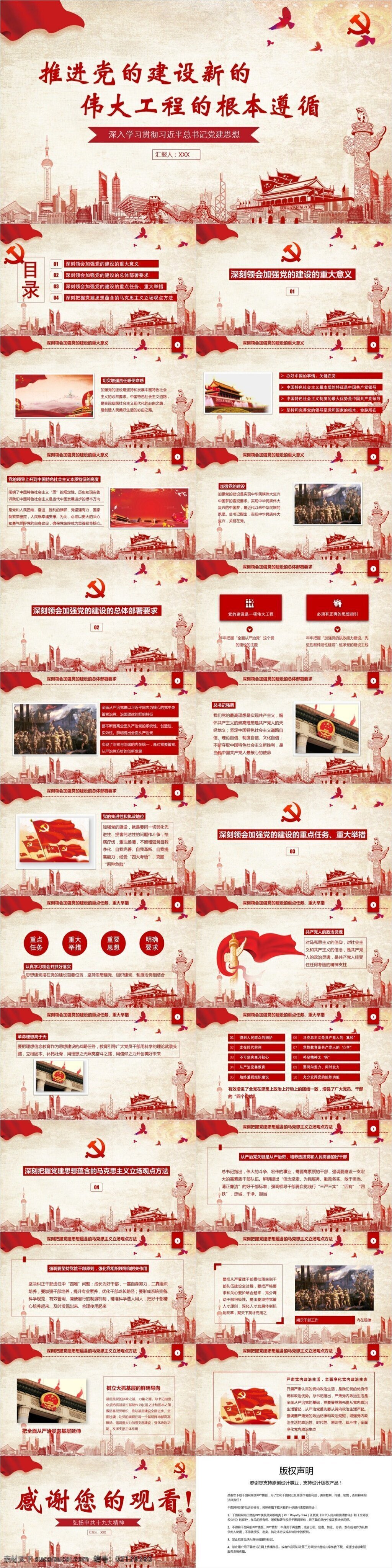 深入 学习贯彻 总书记 党建 思想 模板 范本 党建思想 深入学习贯彻 习近平 重大举措 重点任务