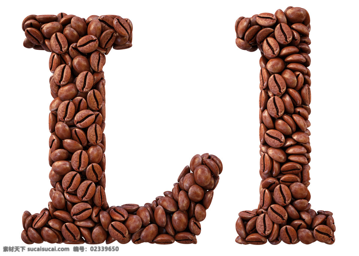 咖啡豆 组成 字母 l 背景 书画文字 文化艺术