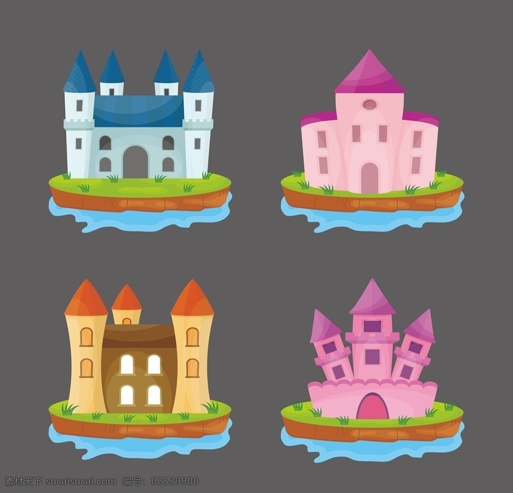 卡通城堡 卡通 城堡 卡通房子 房子 迪士尼城堡 迪士尼 建筑 地标 剪纸 幼儿园 幼儿园剪纸 素材资源