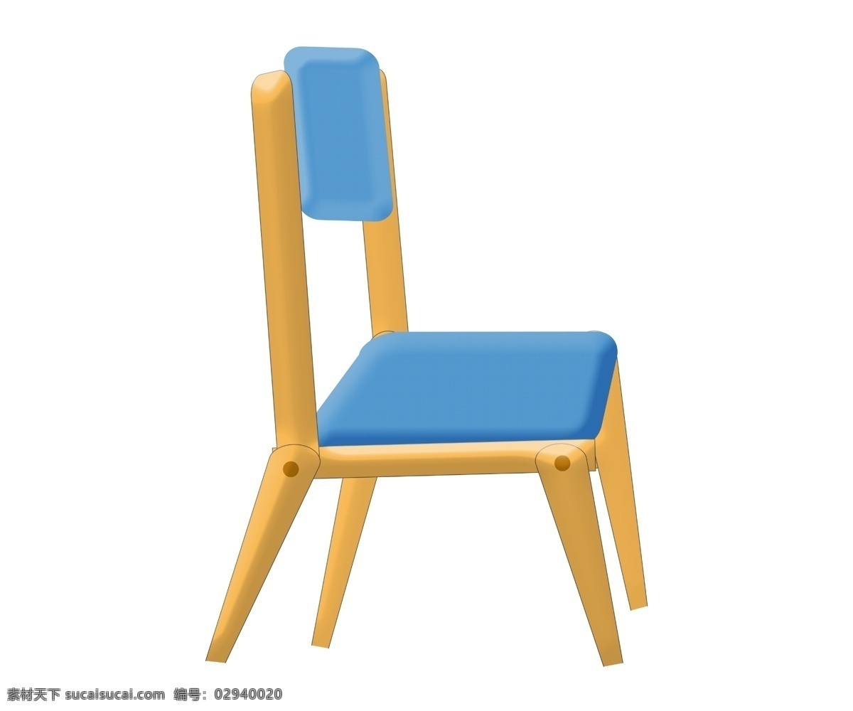 蓝色 椅子 装饰 插画 蓝色的椅子 漂亮的椅子 创意椅子 家具椅子 椅子装饰 木头椅子 家装椅子