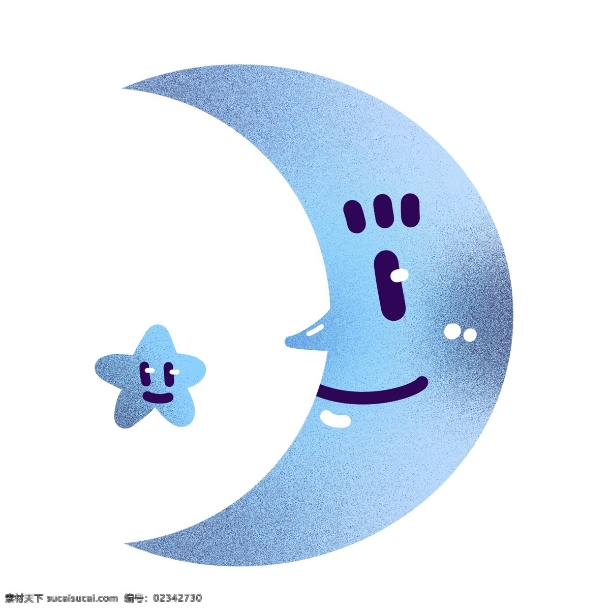 日月星辰 可爱 卡通 行星 月亮 蓝月亮 月食 星象 天体