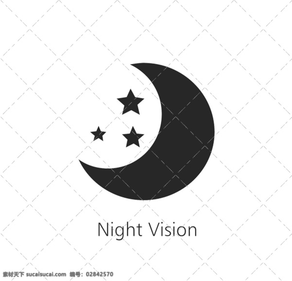 night vision 夜视 夜视功能 夜视图标 icon 夜晚 卡通月亮 卡通星星 矢量月亮 矢量星星 星星月亮 月亮星星 图标 logo设计