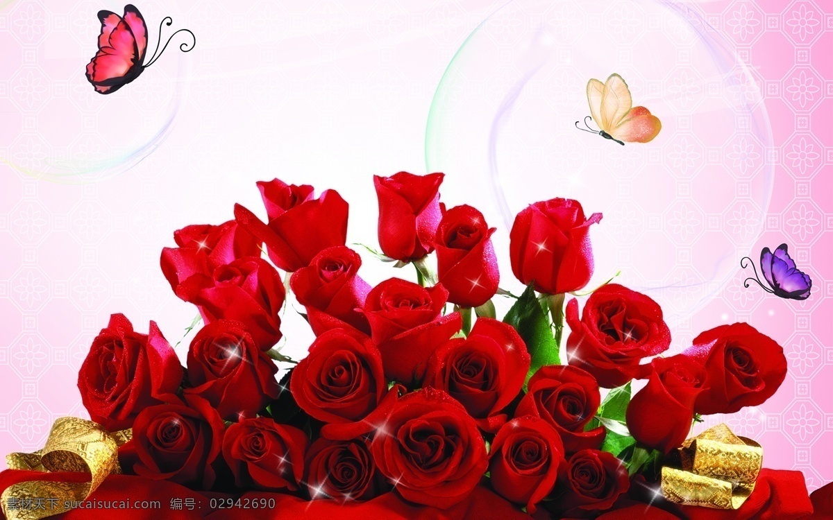 浪漫 七夕 玫瑰花 鲜花 花卉 花朵 花草 红色