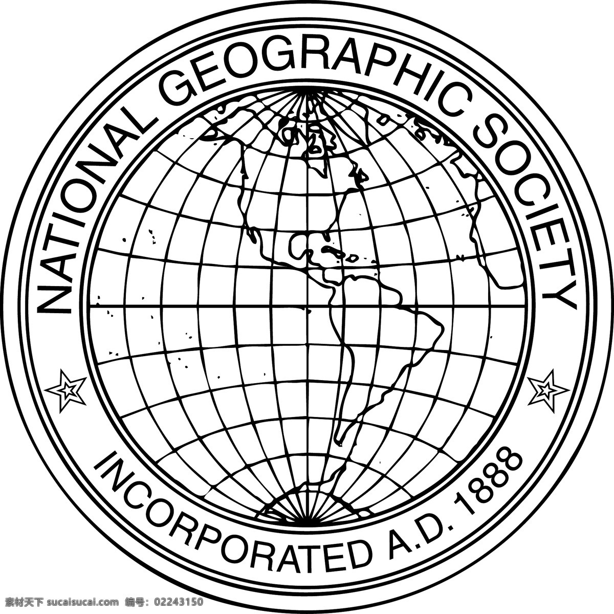美国 国家地理 杂志 社会 自由 标志 psd源文件 logo设计