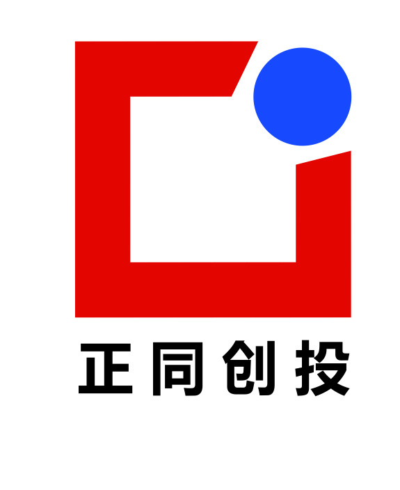 企业logo 方正圆 红蓝 标志 白色