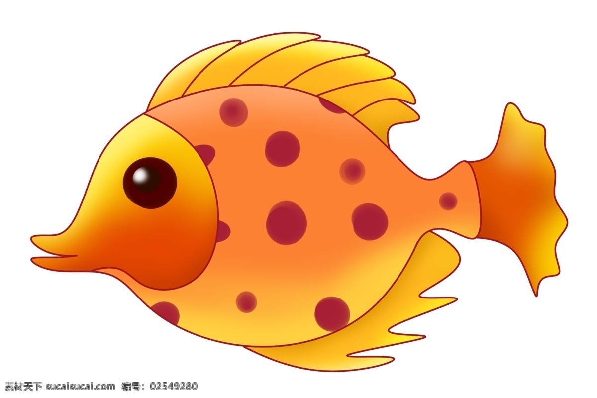 黄色鱼类生物 鱼类 黄色 观赏