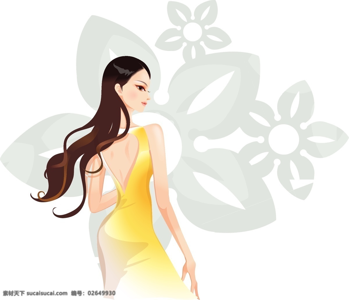 精典 花边 框 古典 美女 系列 设计素材