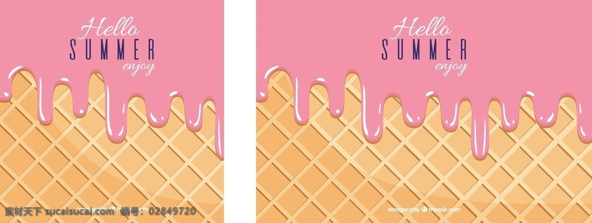 夏天 美味 融化 草莓 冰淇淋 背景 美味融化 草莓冰淇淋
