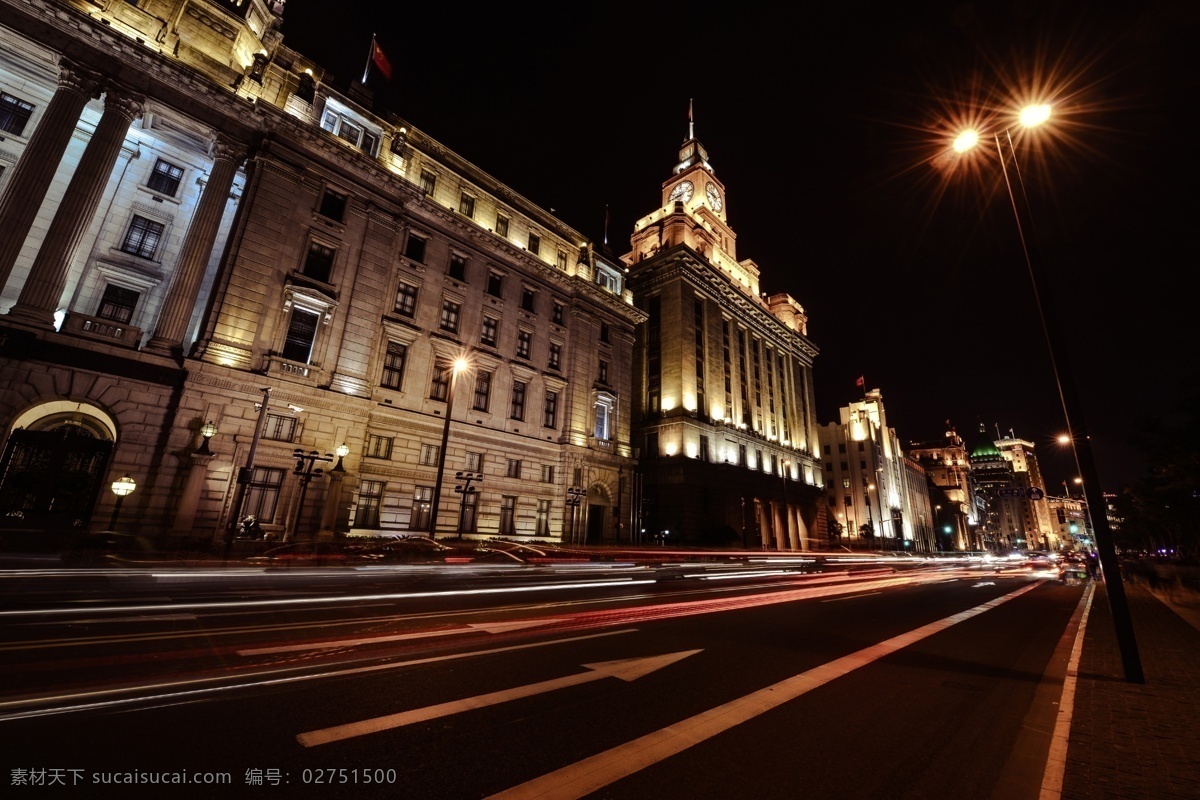 车灯 城市夜景 道路 国内旅游 旅游摄影 上海夜景 上海 外滩 夜景 上海外滩夜景 外滩夜景 万国街道 外滩欧式建筑 街道灯光 炫酷灯光 家居装饰素材