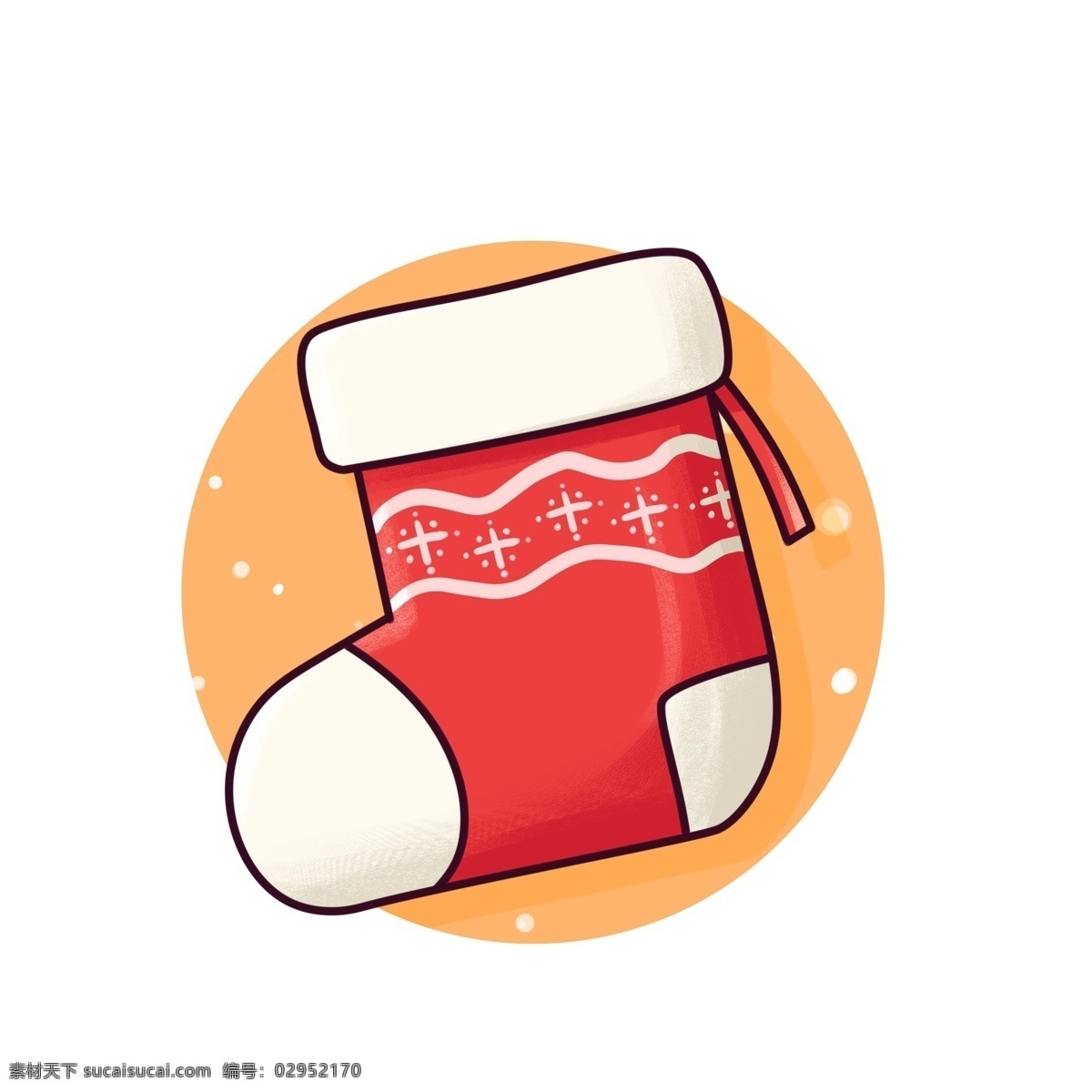 卡通 圣诞 可爱 手绘 贴纸 装饰设计 元素 节日 装饰 礼物 手账 平安节 袜子
