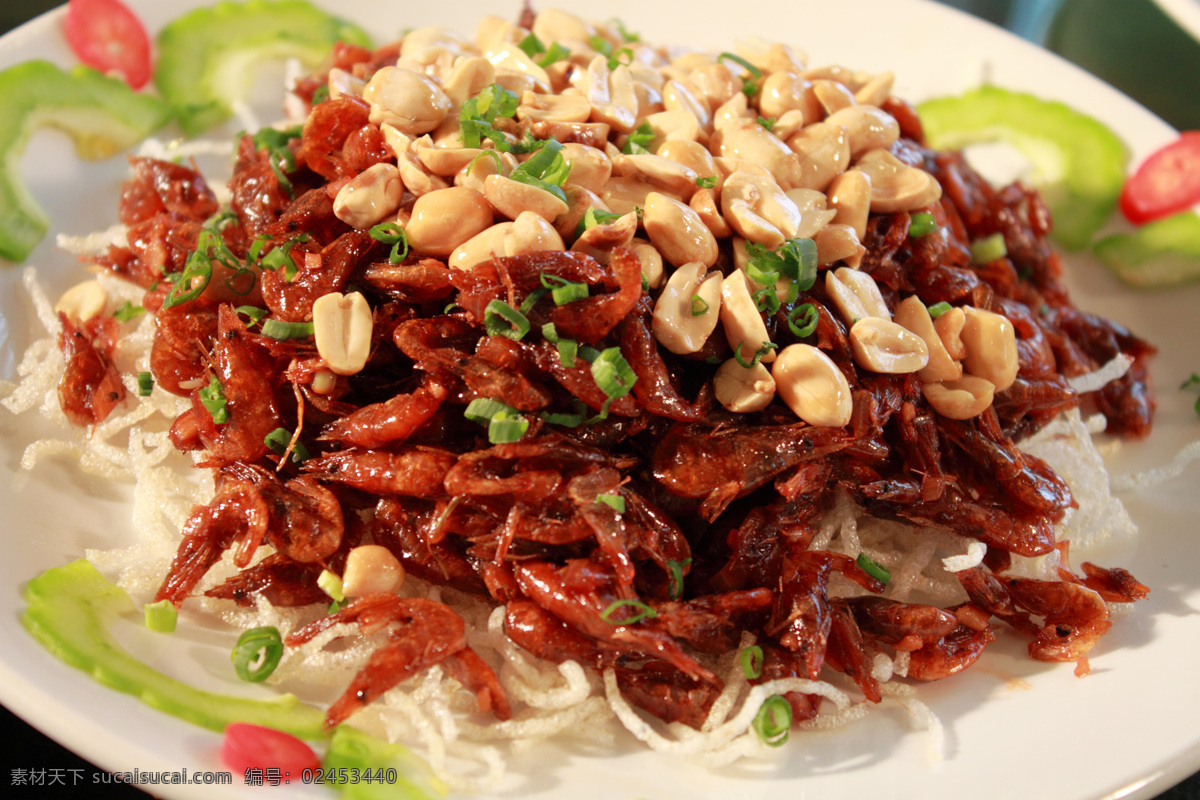 特色菜 虾 花生 米丝 苦瓜 葱花 餐饮美食 传统美食 摄影图库