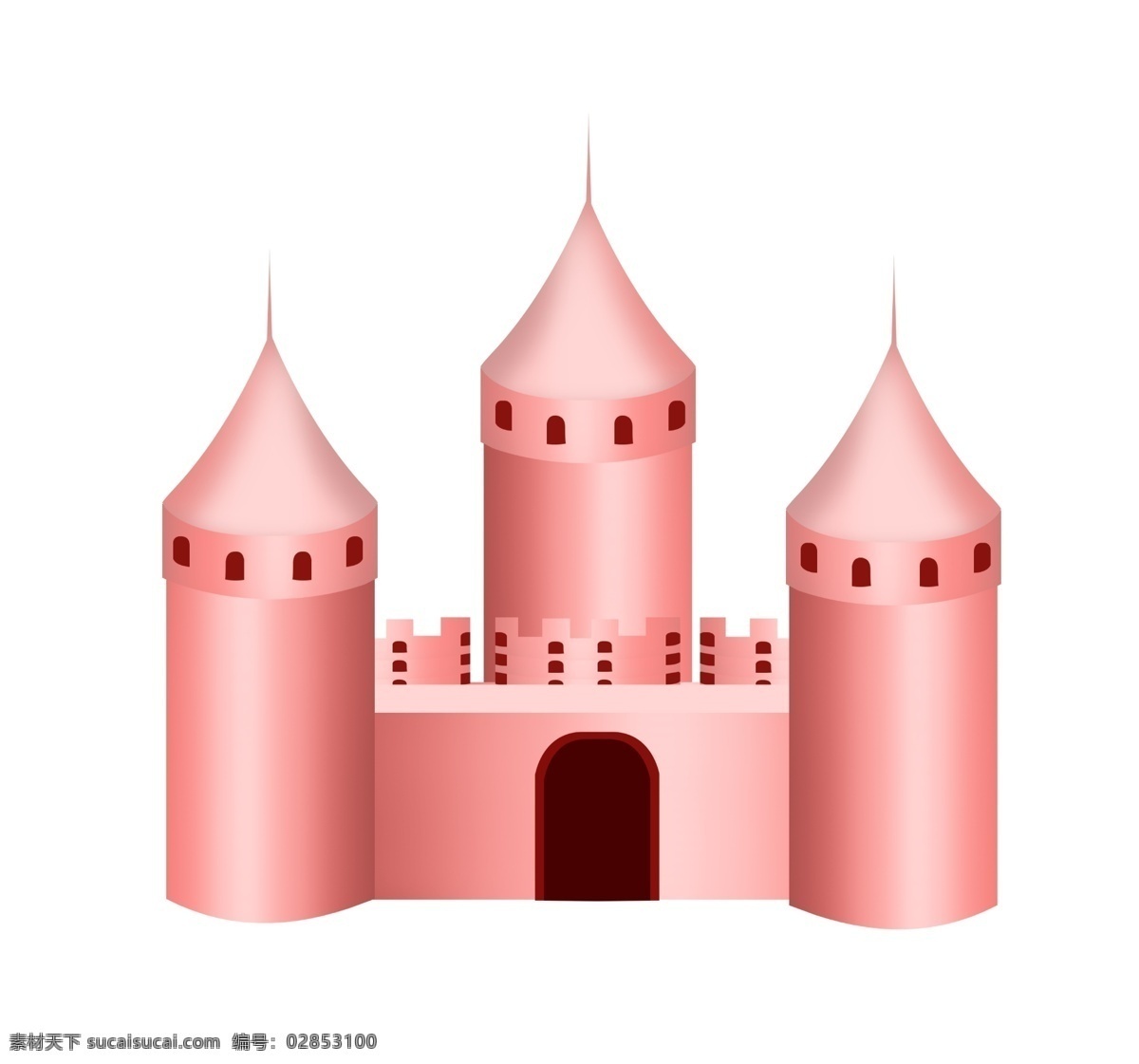 粉色 城堡 卡通 插画 卡通插画 城堡的插画 建筑城堡 独特的城堡 粉色的城堡 好看的城堡