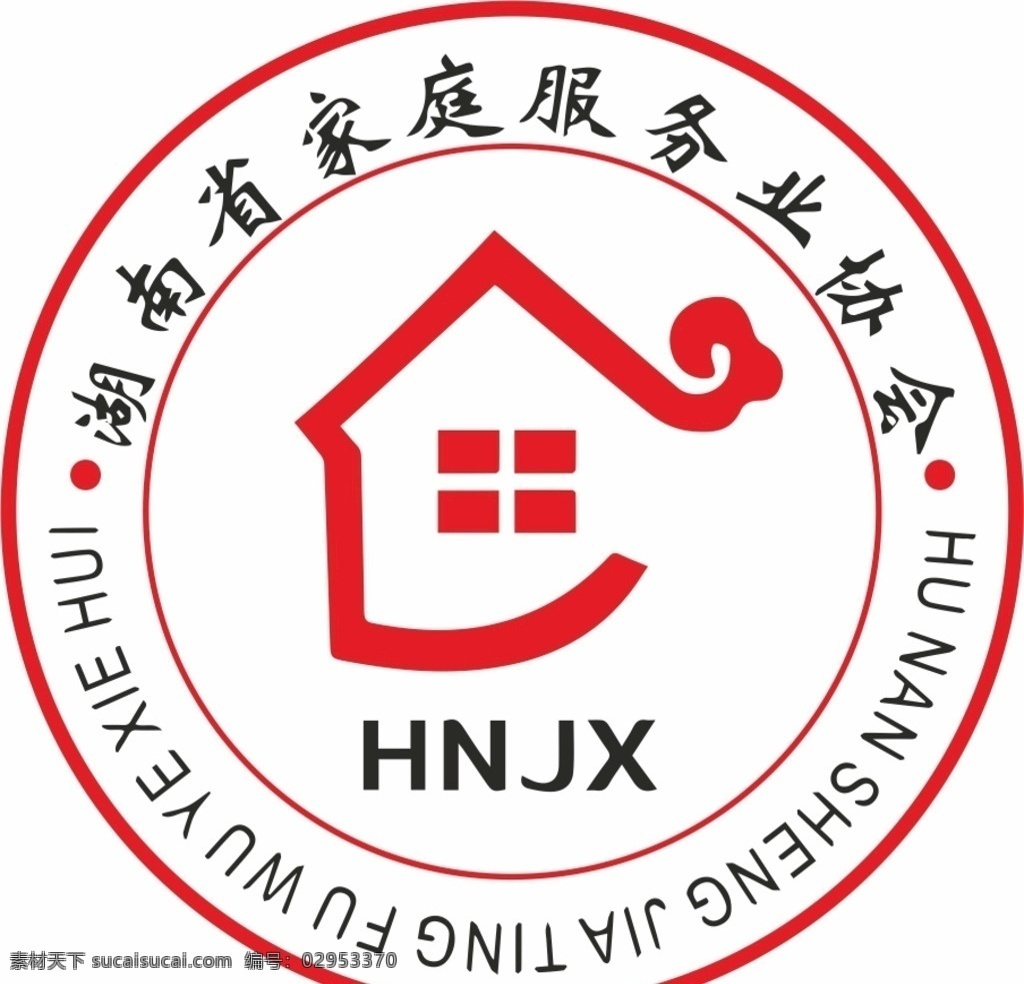 湖南 家庭 服务业 协会 logo 服务业协会 标志 金狐 文化 快展 桁架 logo设计