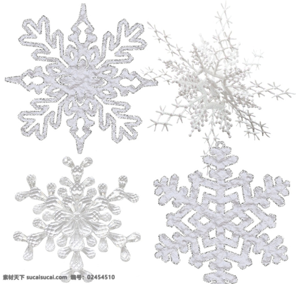 雪花素材 矢量雪花 雪花形状 圣诞元素 星形雪花 圆形雪花 白色雪花 分层