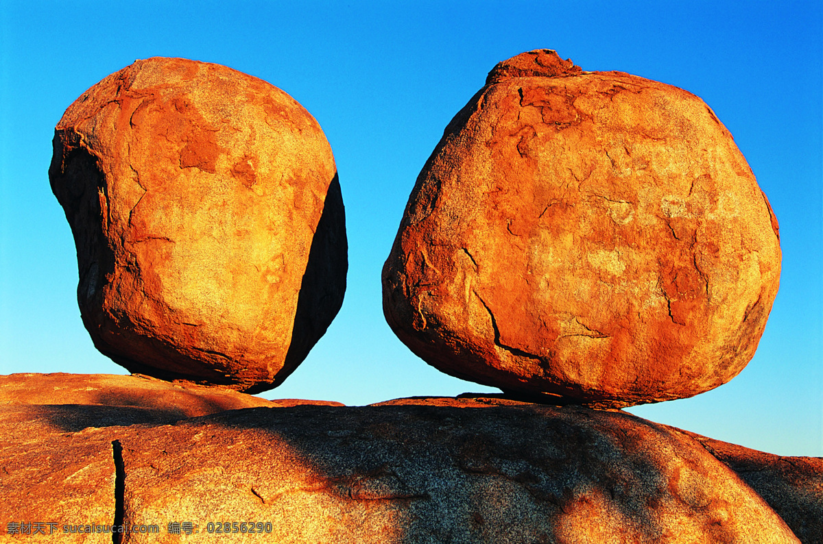 大漠风光 大漠 巨石 石块 石头 自然景观 自然风景 橙色