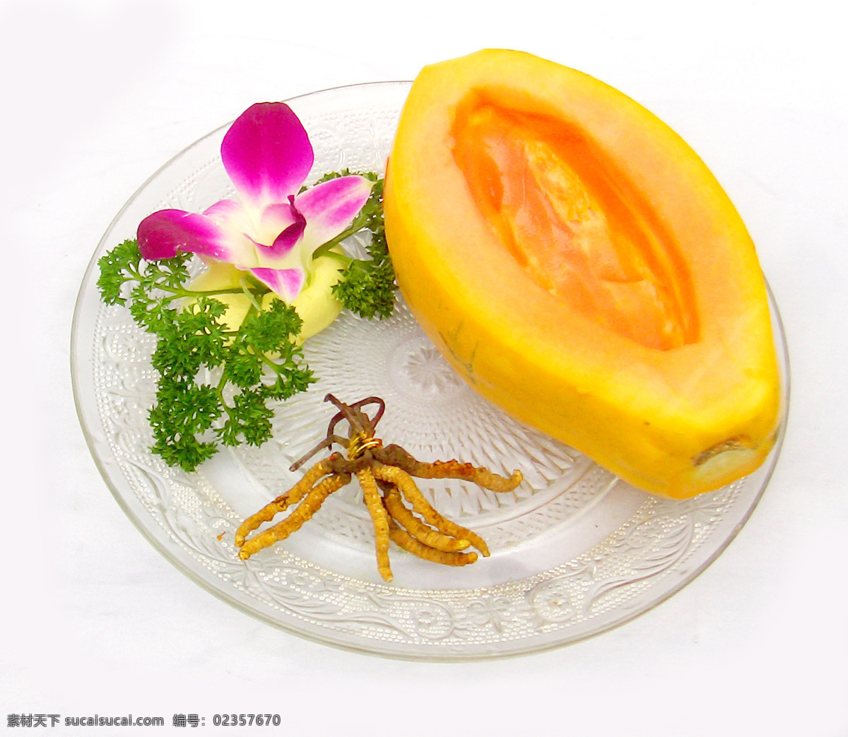 木瓜炖虫草 美食 炖品 木瓜 虫草 餐饮美食 传统美食 摄影图库