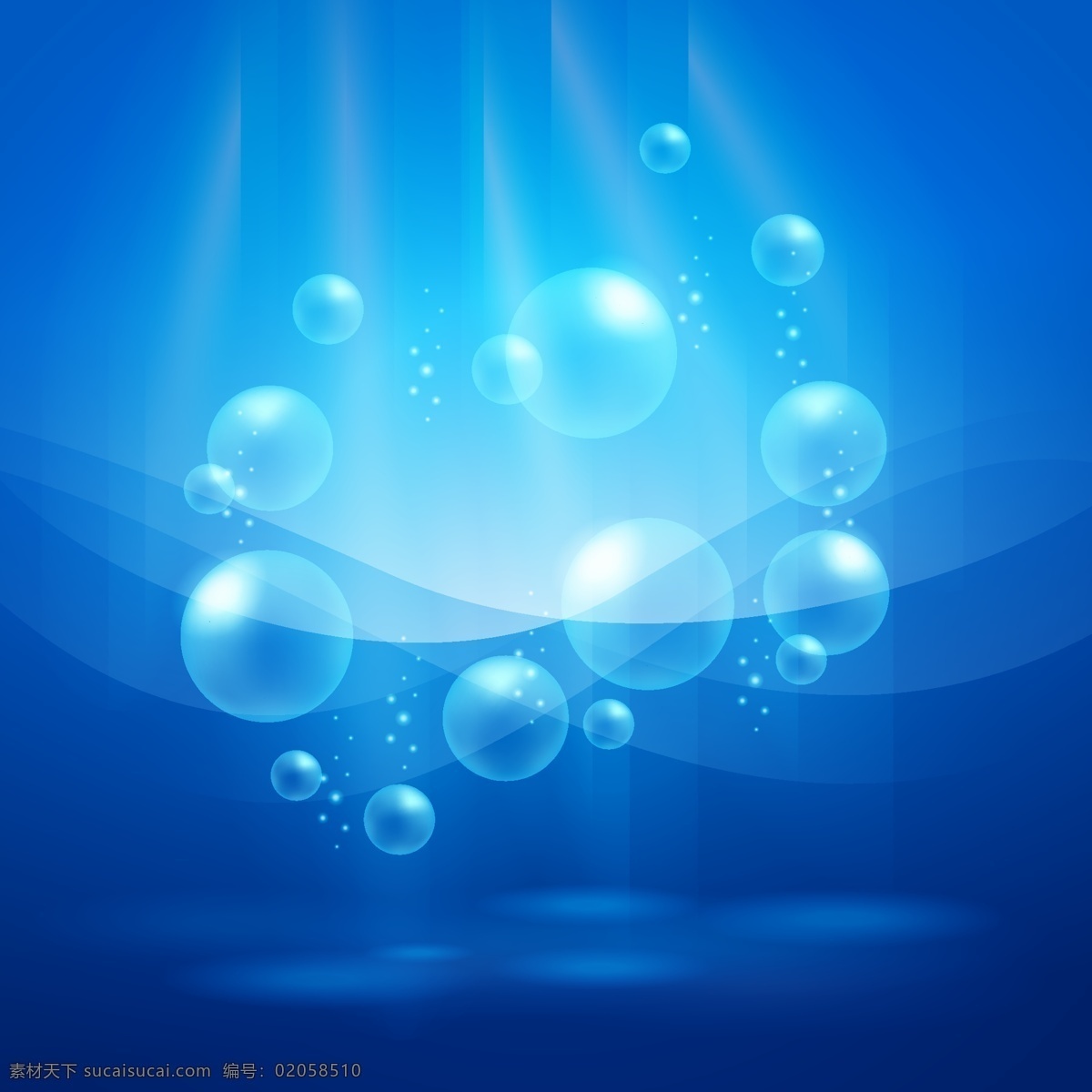 水 水滴 精油 旋涡 蓝色水滴 气泡 蓝色气泡 底纹边框 抽象底纹